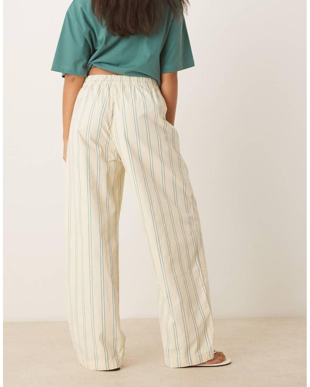 ASOS Yellow Deckchair Stripe Pull On Trousers