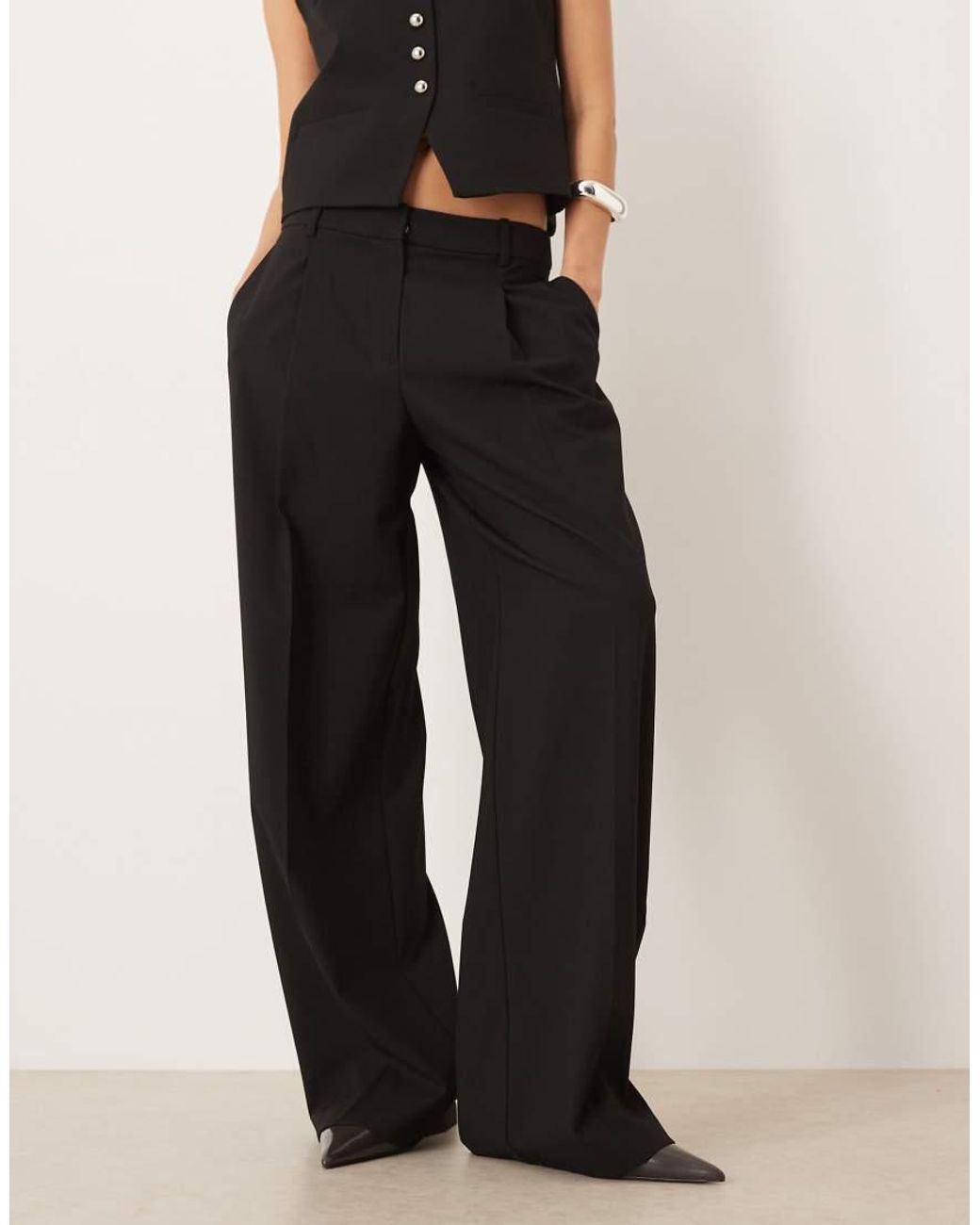 Mango Black Gabo Tailored Relaxed Trouser Co-ord