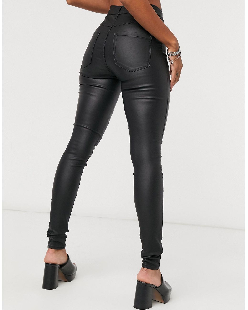 ONLY Denim Royal Coated Skinny Jeans in 