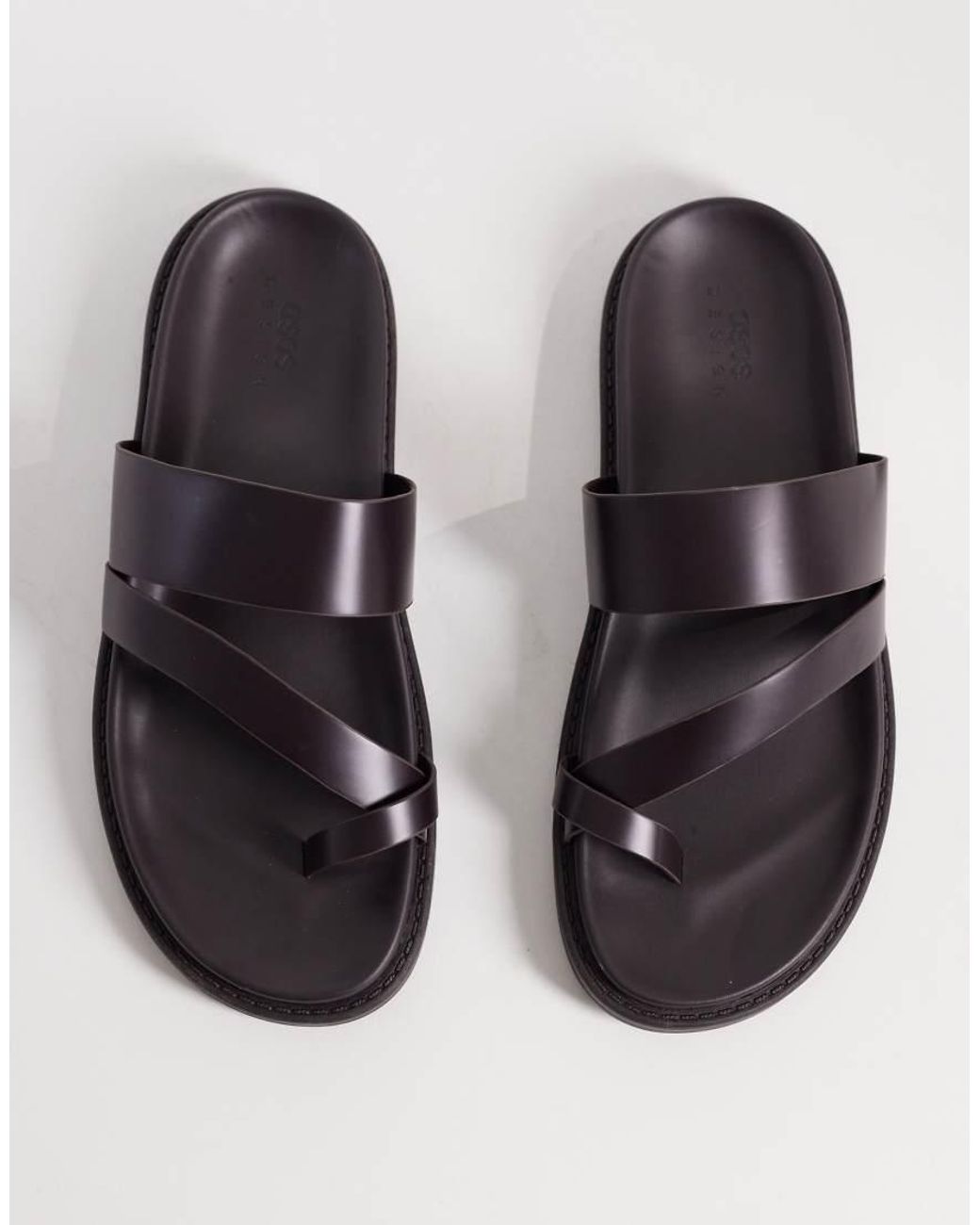 ASOS Red Cross Over Strap Sandals for men