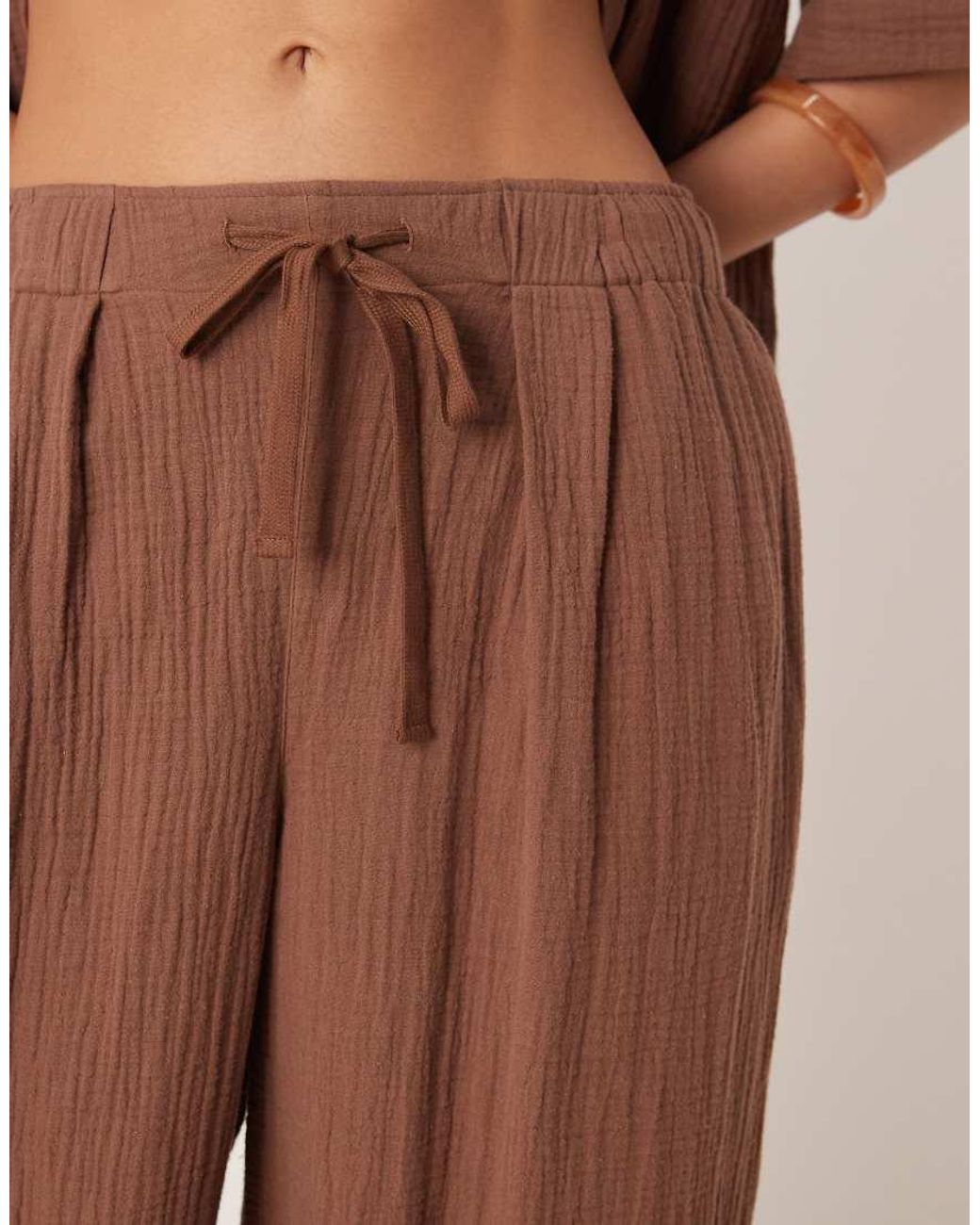 ASOS Natural Callie Cheesecloth Beach Balloon Trouser