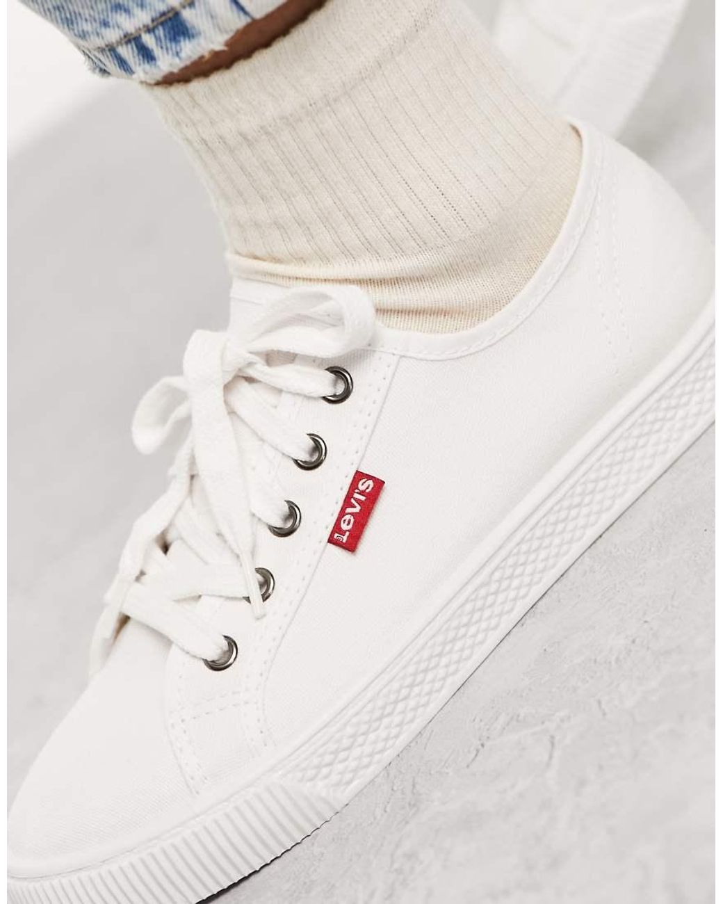 Levi's Blue Canvas Shoe With Tab