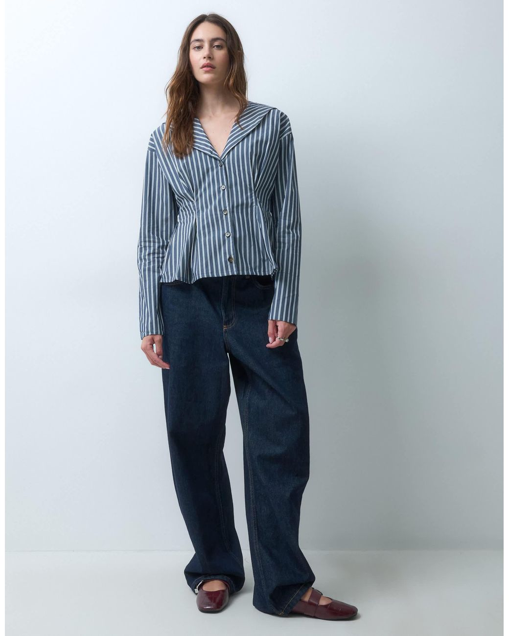Muse Assembly Blue Tailliertes bridget-hemd