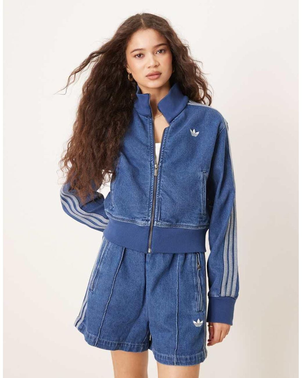 Adidas Originals Blue Denim Firebird Track Top