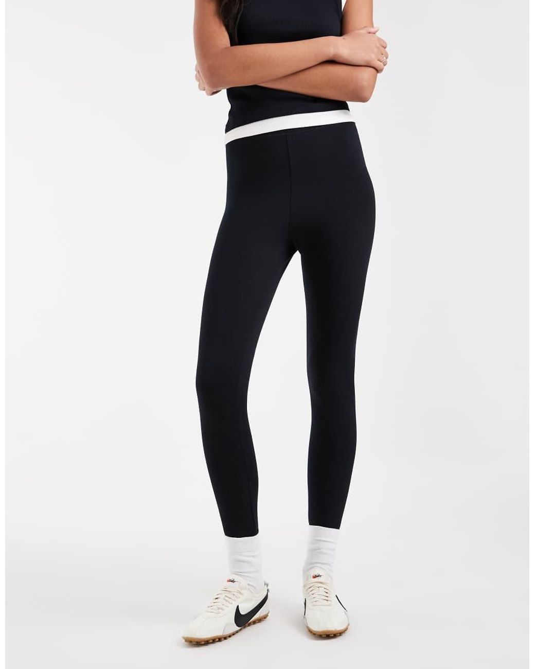 Leggings Interlock Negras ASOS de color Blue