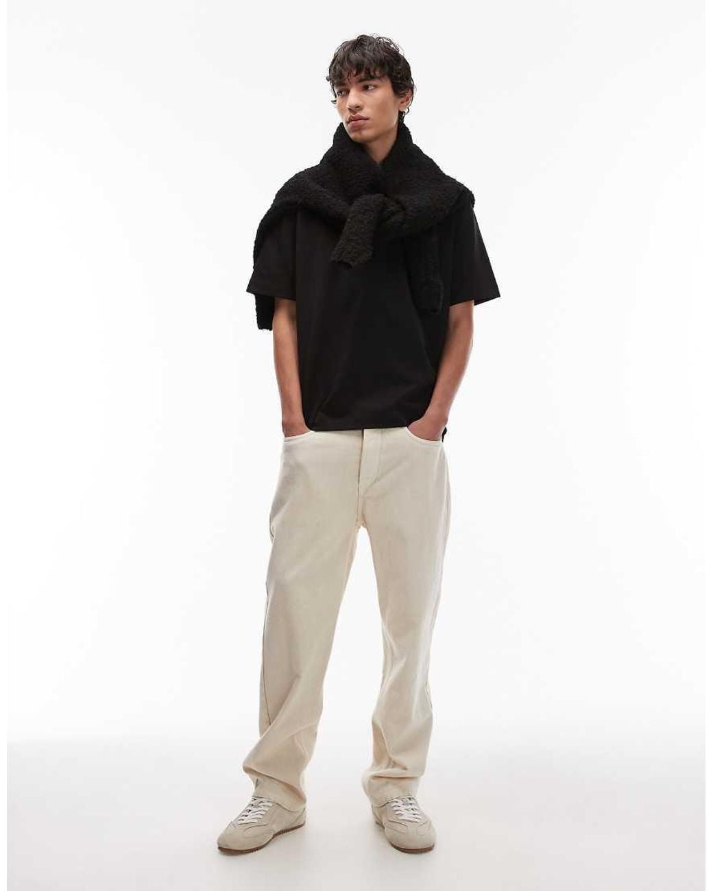 ARKET Blue Heavyweight Interlock Jersey Oversized T-shirt for men