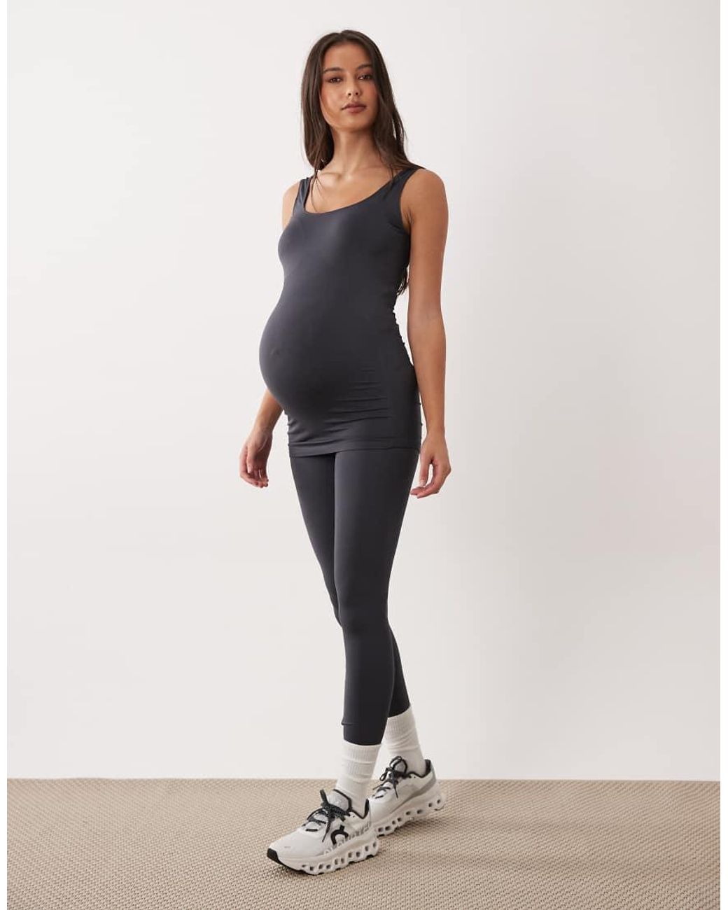 Mama.licious Blue Mamalicious Maternity Seamless Vest Top Co-ord