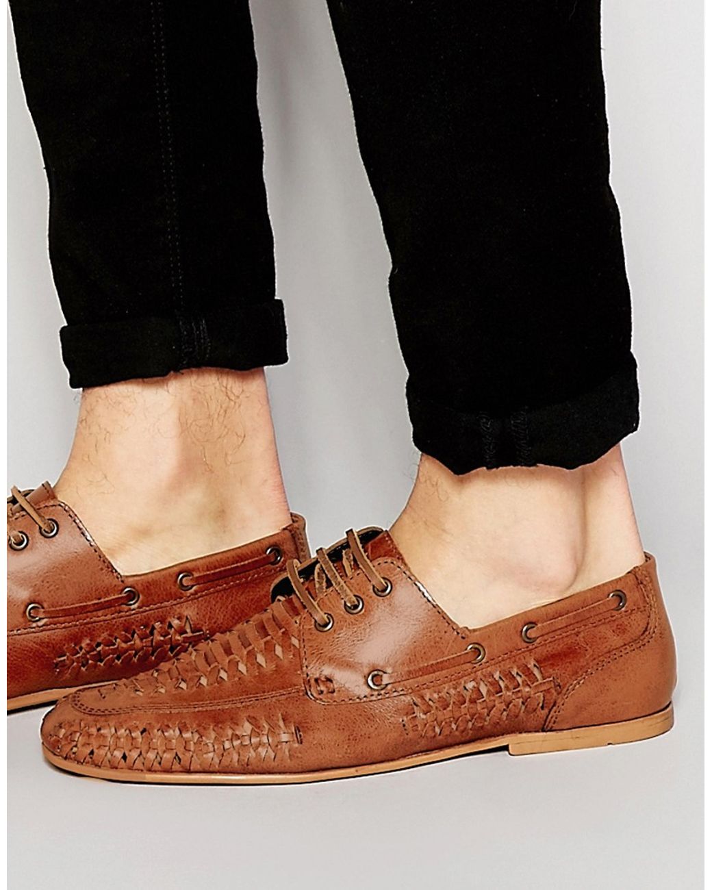 woven tan loafers