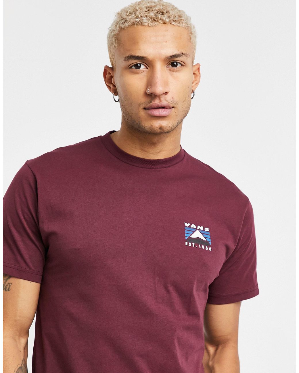Exclusivité asos - t-shirt à imprimé montagne au dos - bordeaux Vans pour  homme en coloris Rouge | Lyst