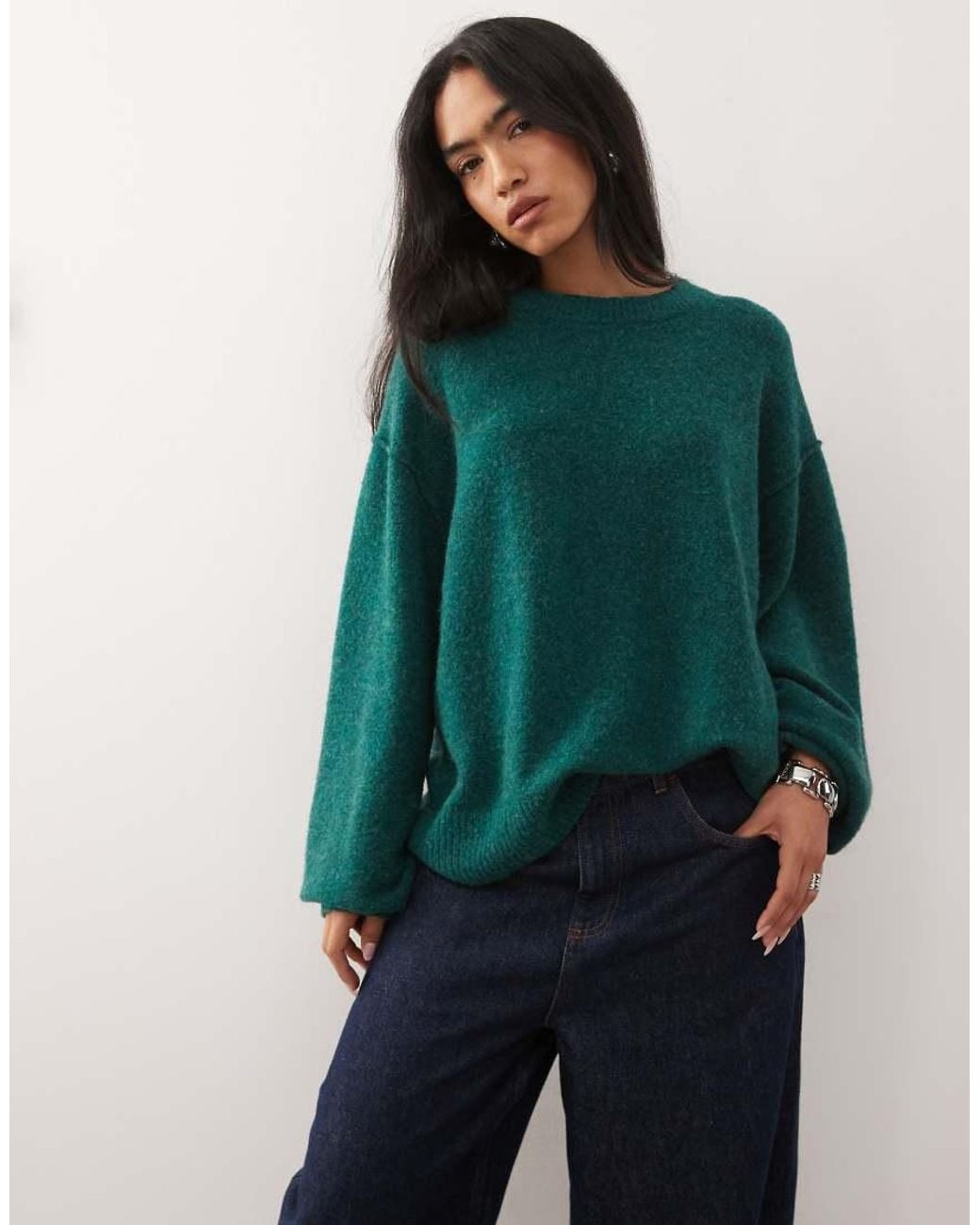 Weekday Green Wool Blend Jumper