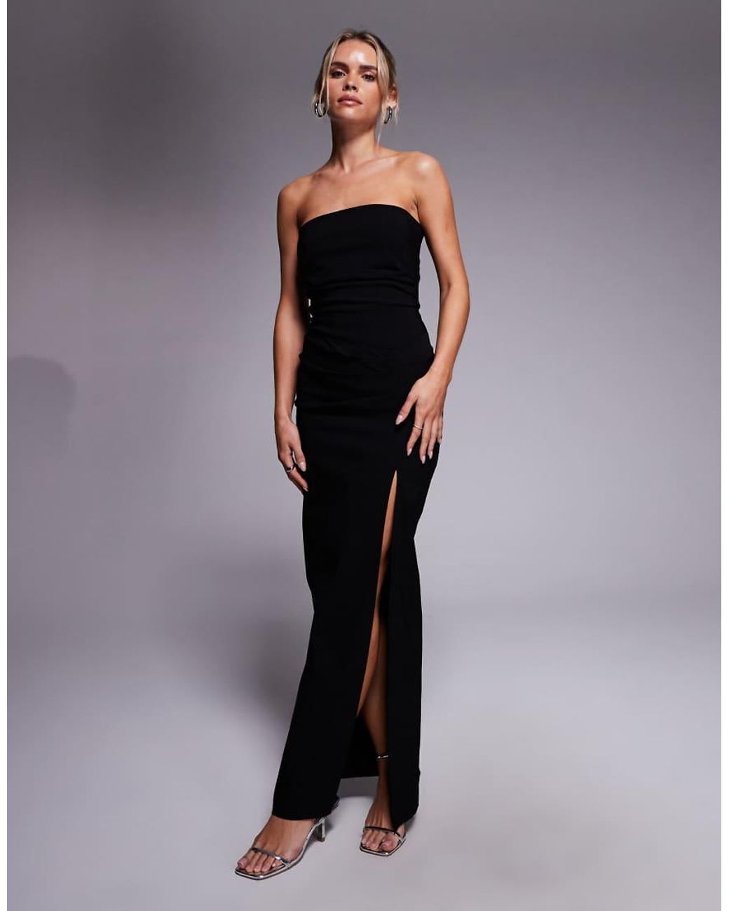Vestito Lungo Arricciato di Vesper Petite in Blue