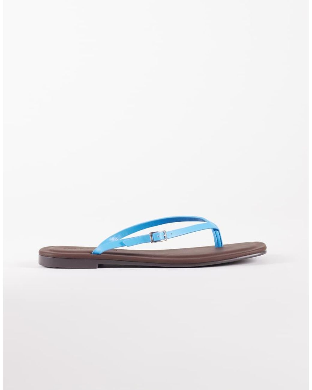 ASOS Blue Fitz Skinny Strap Flip Flops