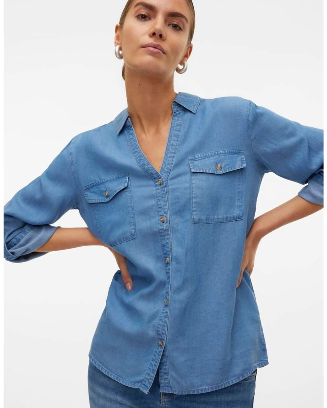 Vero Moda Blue Denim Shirt