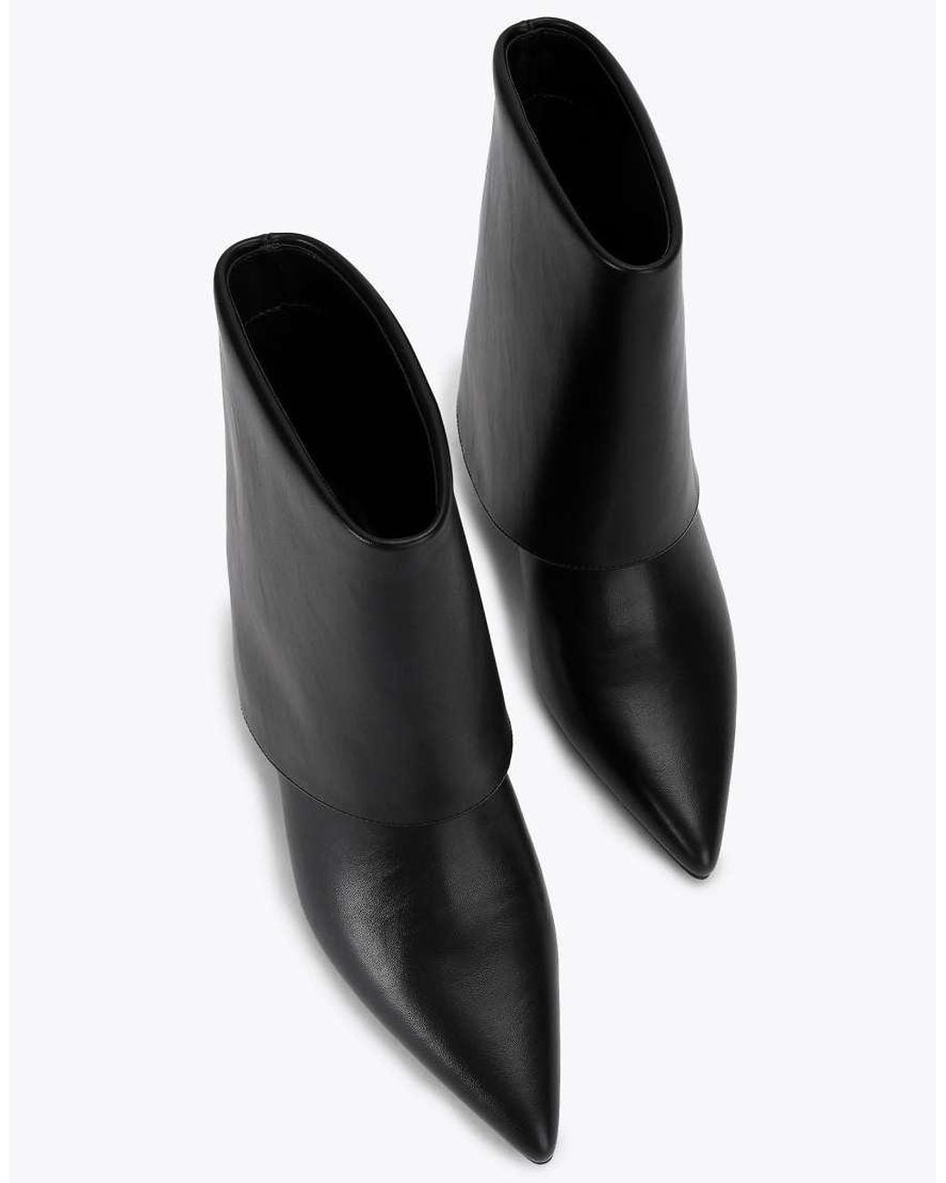 KG by Kurt Geiger Black Sleek Cuff Mid Ankle Boots