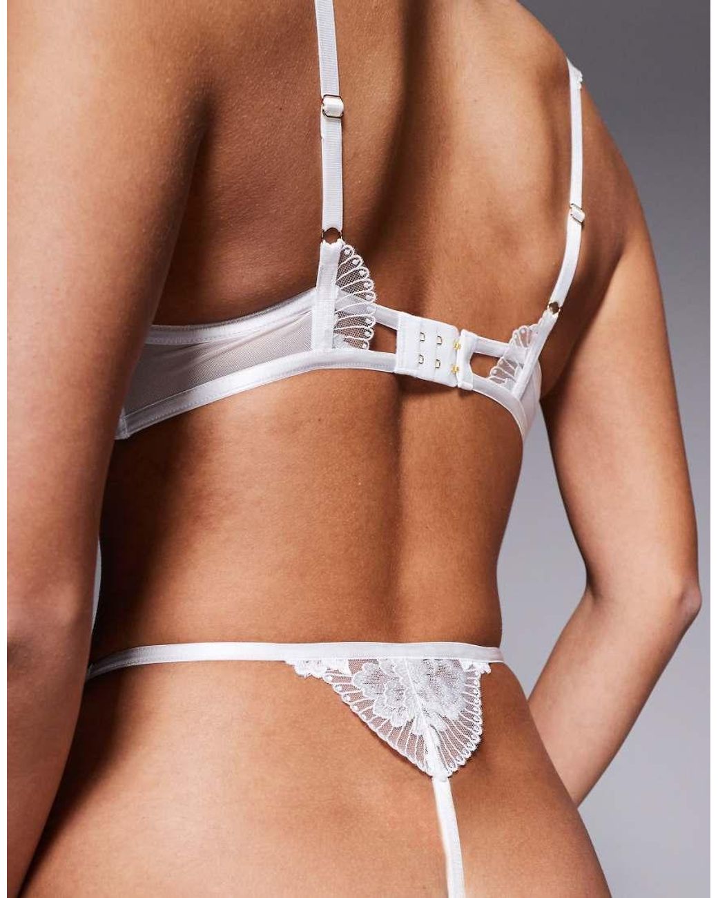 Bluebella Gray Gabriella Floral Embroidered Thong