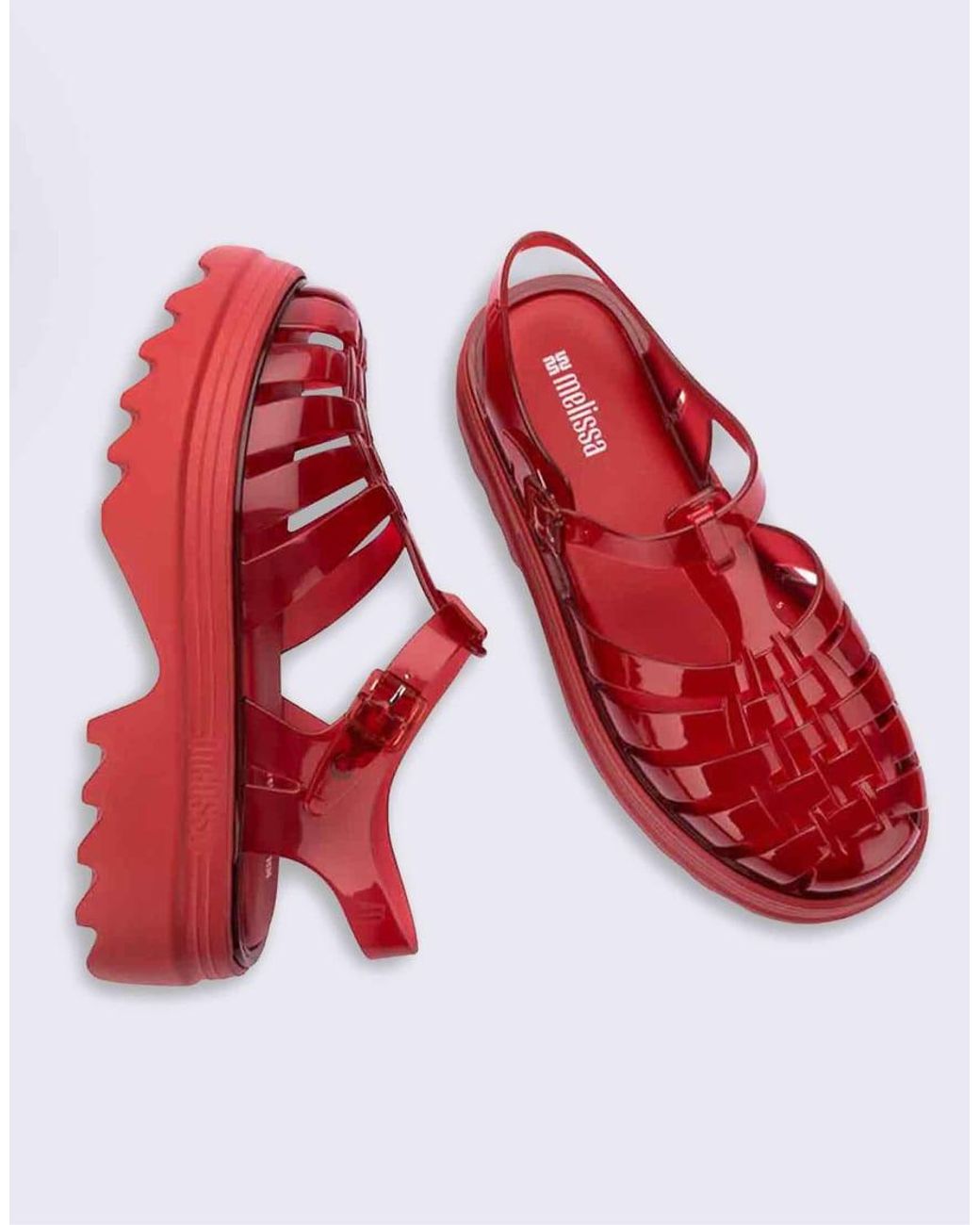 Melissa Red Possession Platform Ii Jelly Sandals