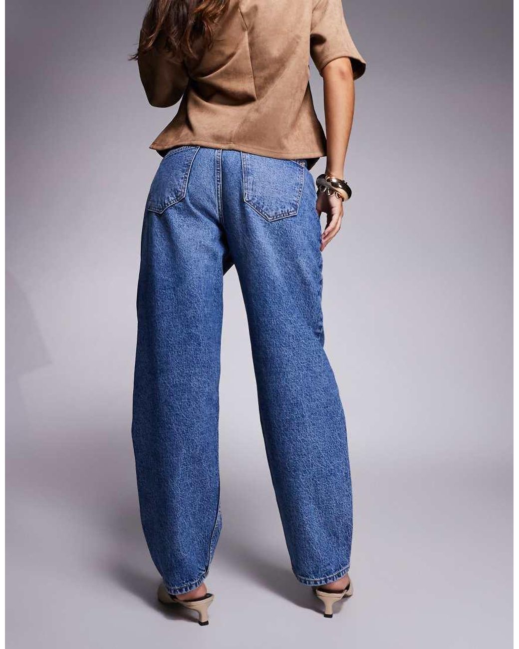 ASOS Blue Slim Barrel Jean