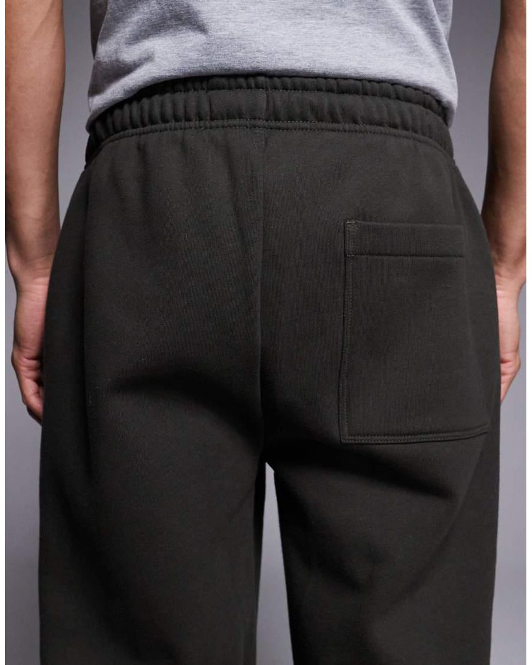 ASOS Gray Premium Heavyweight Straight Leg Sweatpants for men