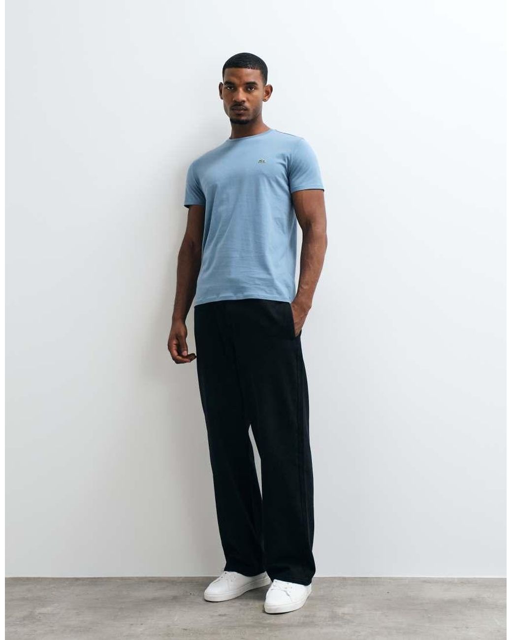 Lacoste Blue Short Sleeve Logo T-shirt for men