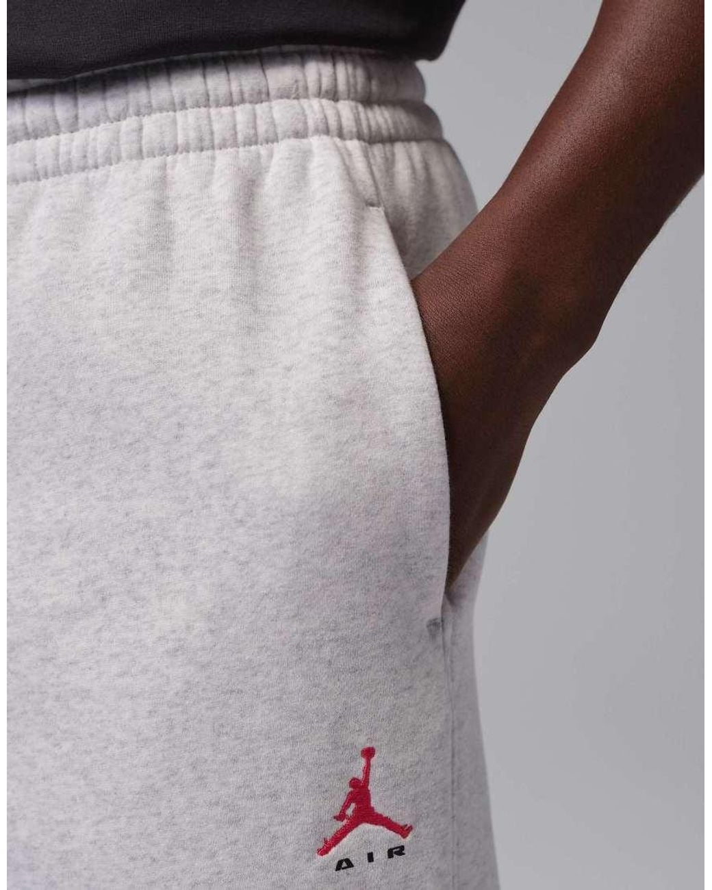 Nike Gray Jordan Brooklyn Fleece Cuffed Trousers for men