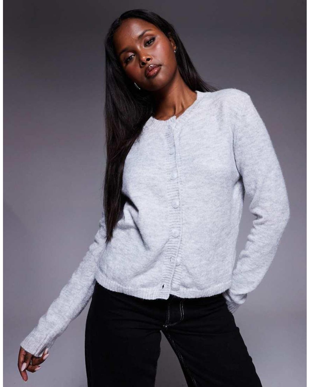 Princess Polly White Denmark Soft Knit Button Through Cardigan