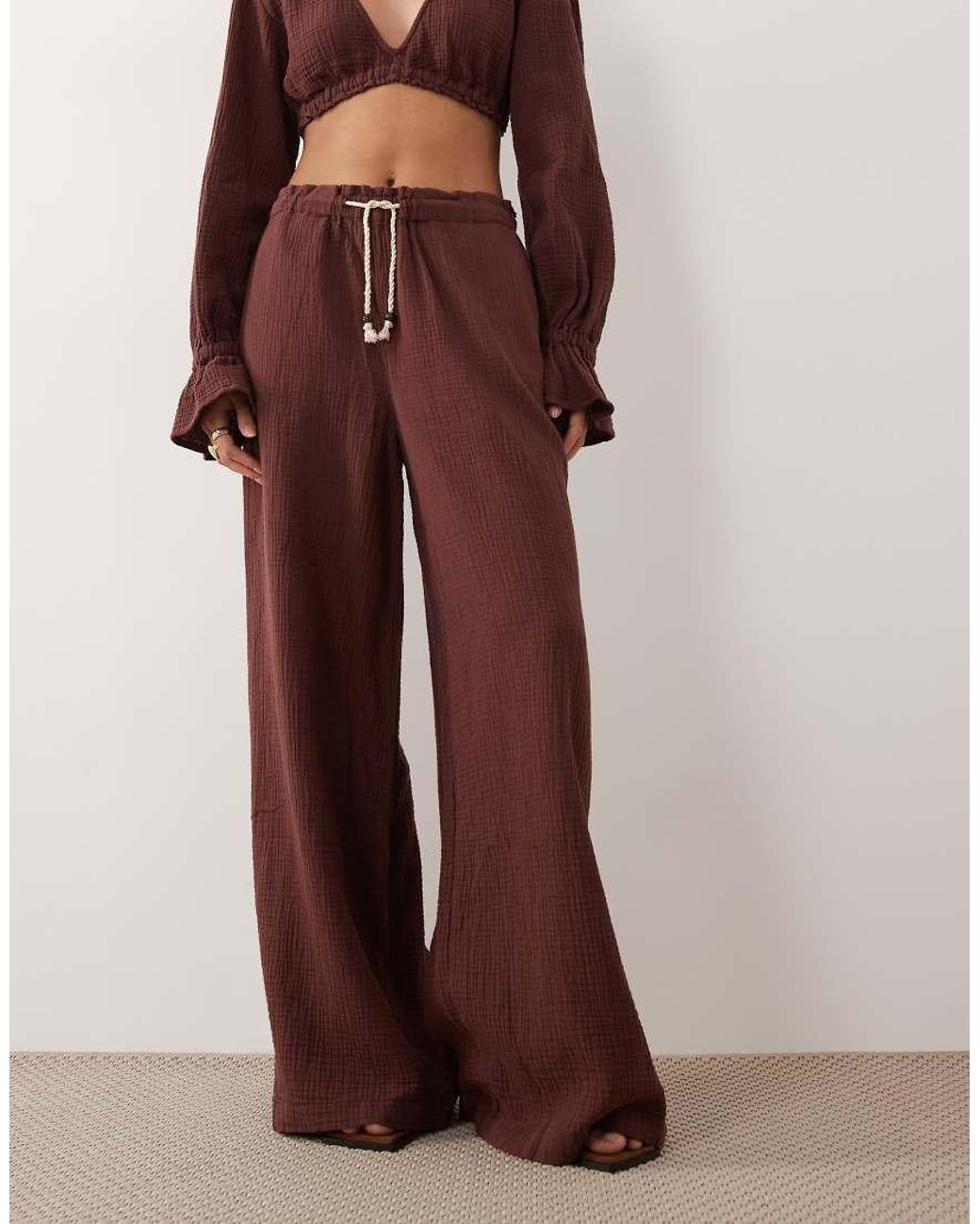 ASOS Brown Pull-on Pants Set