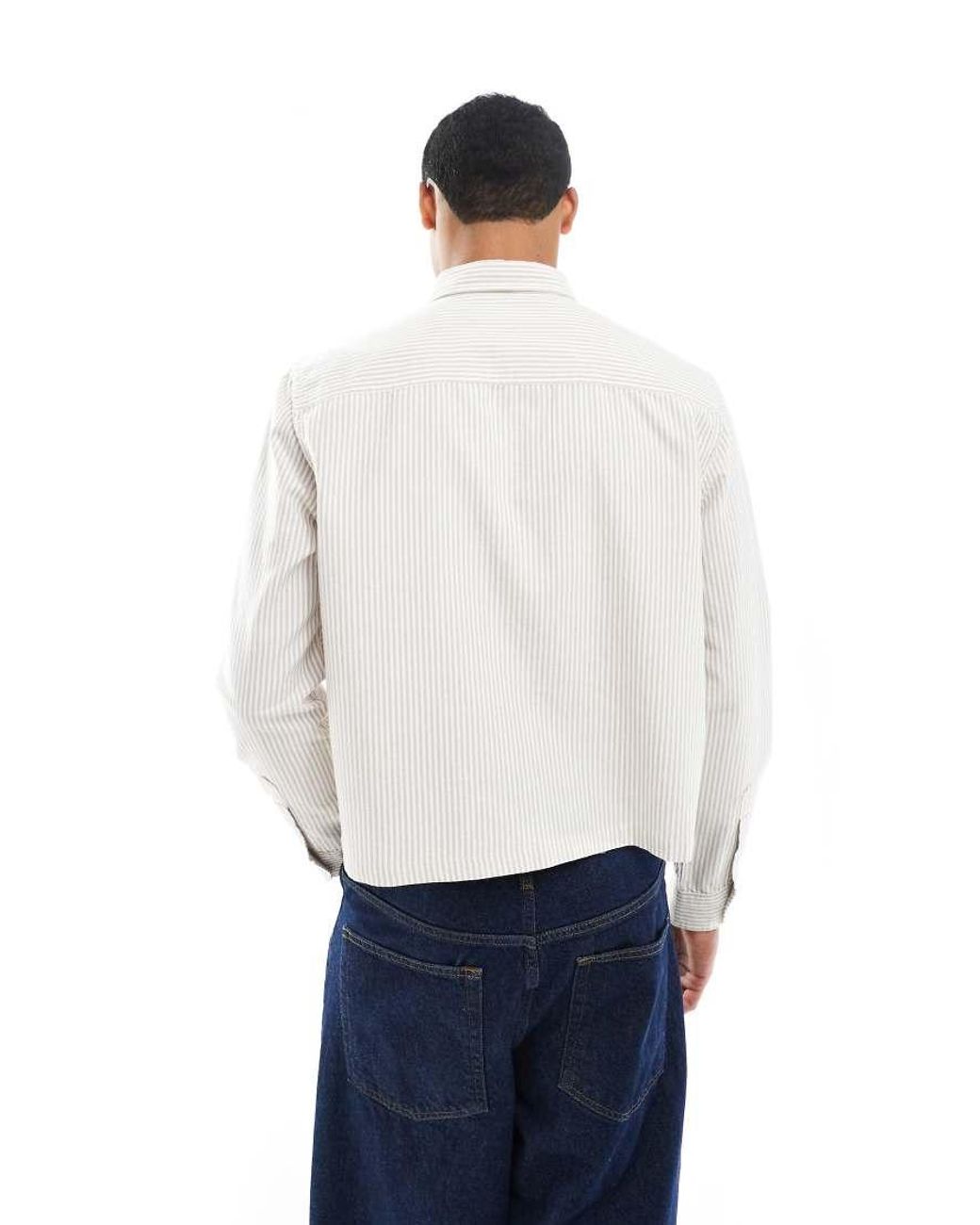 New Look White Boxy Oxford Shirt for men