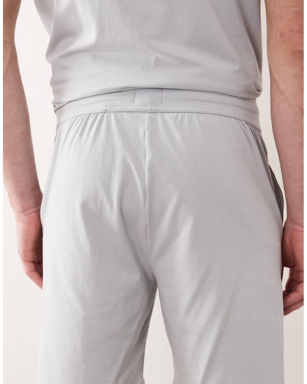 Boss Gray Unique Co-Ord Lounge Shorts for men