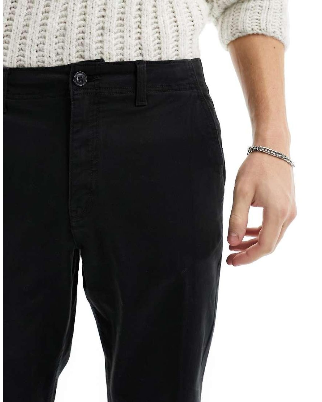 Jack & Jones Black Tapered Chino for men