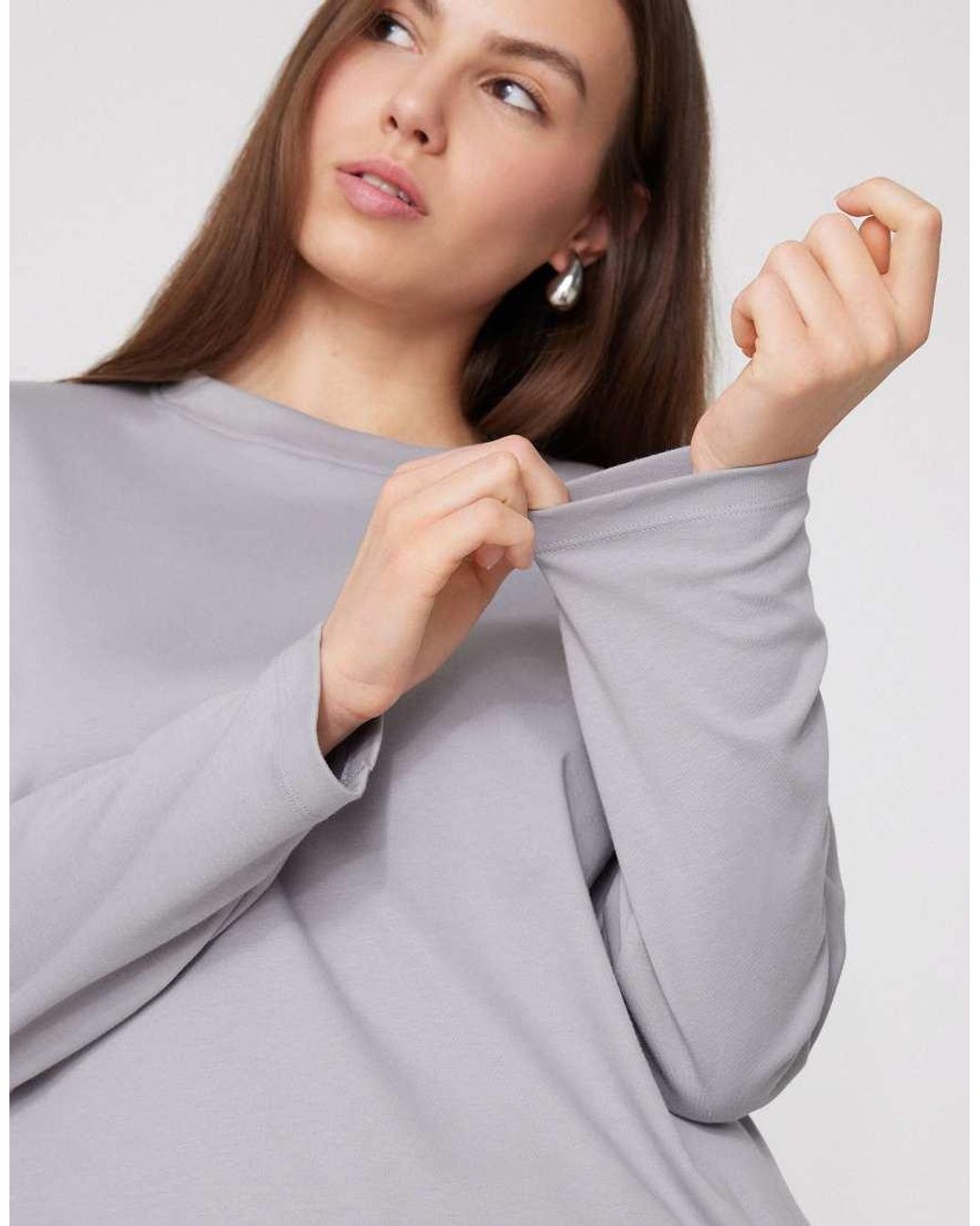 Tezenis Purple Mid Weight Cotton Long Sleeve T-Shirt