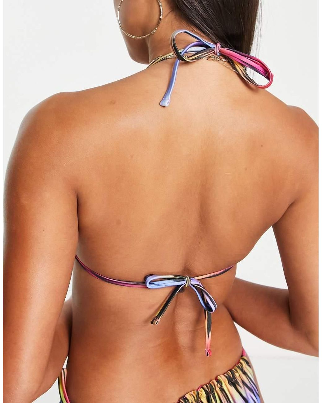 ASOS Multicolor Reversible Triangle Bikini Top