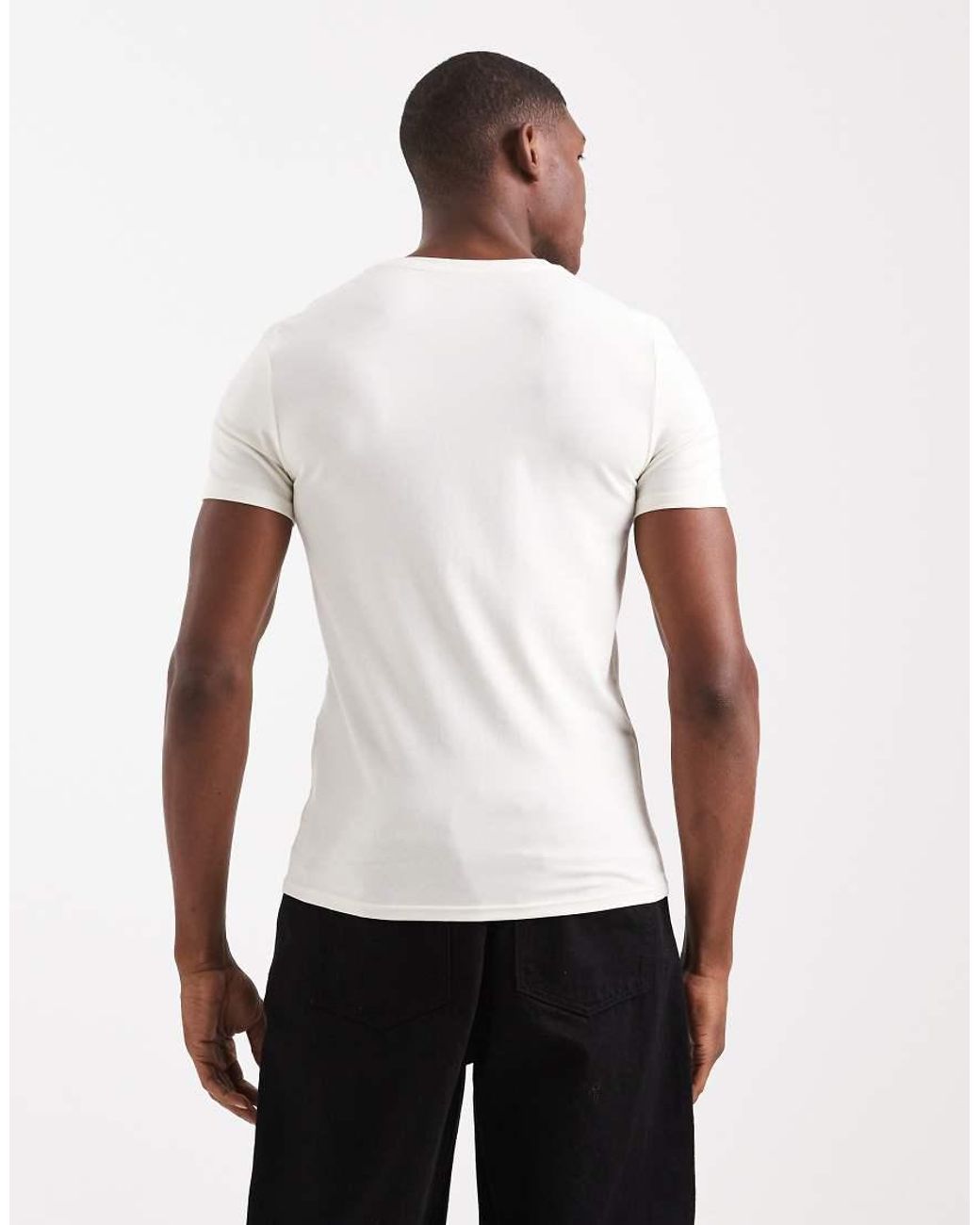 ASOS Multicolor Essentials 2 Pack Muscle Fit T-shirts for men