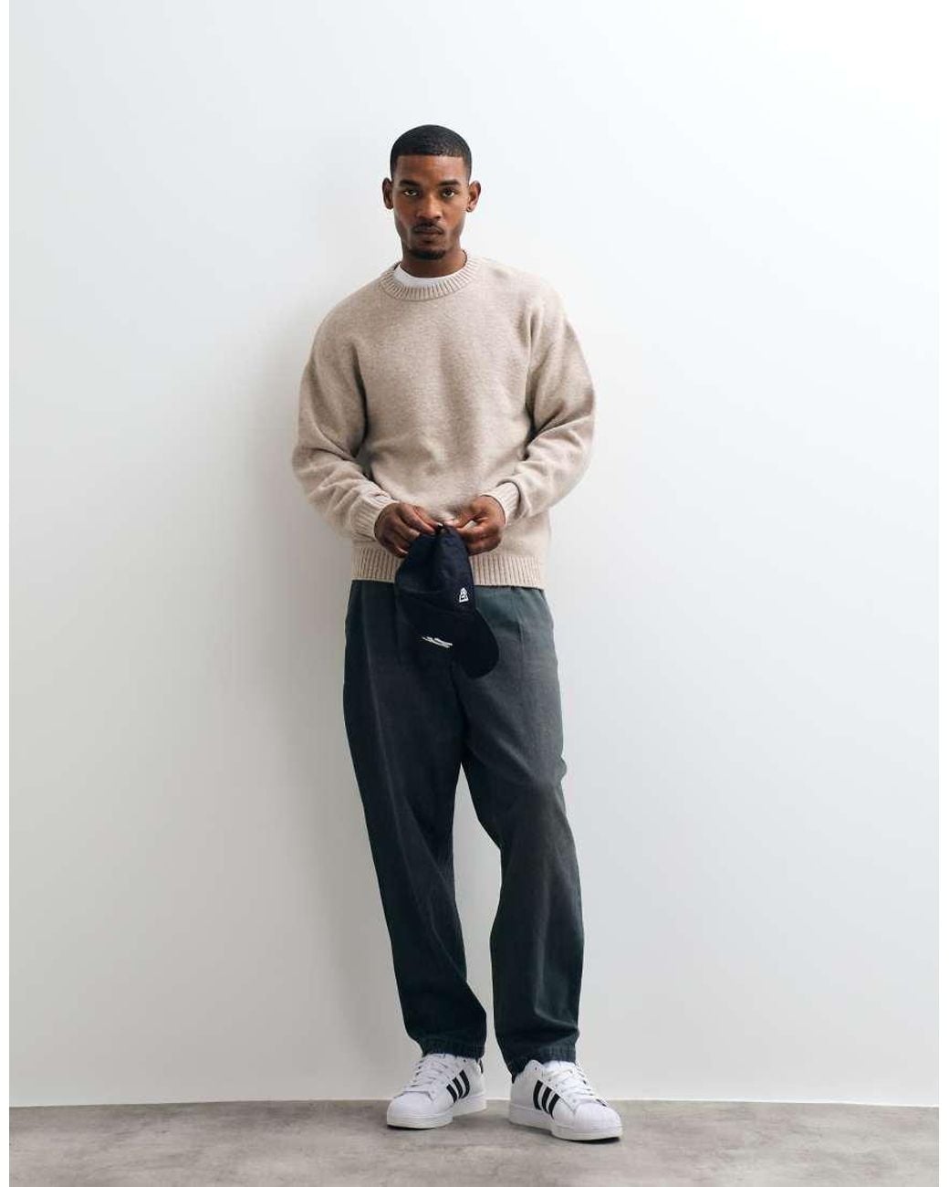 Jack & Jones Natural Relaxed Fit Fluffy Jumper for men