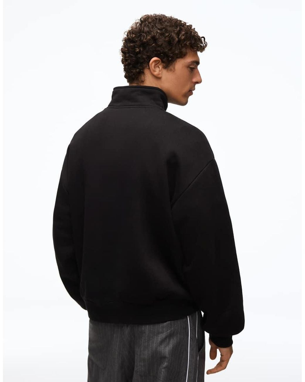 Bershka Black Half-zip Sweatshirt for men