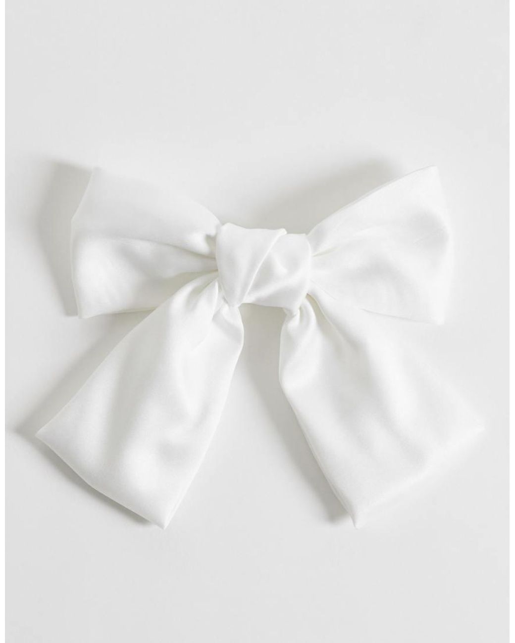 ASOS White Barrette Hair Clip With Large Bow