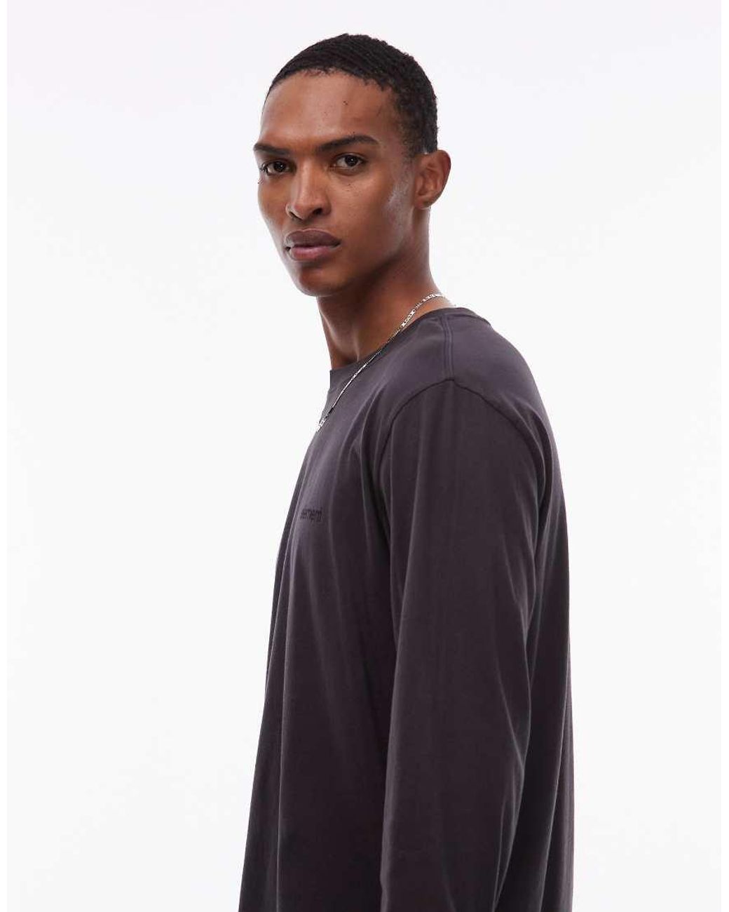 Element Blue Lowcase Logo Long Sleeve T-shirt for men