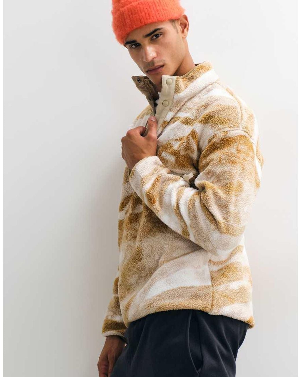 Columbia Natural Helvetia Ii Printed Half Snap Fleece for men