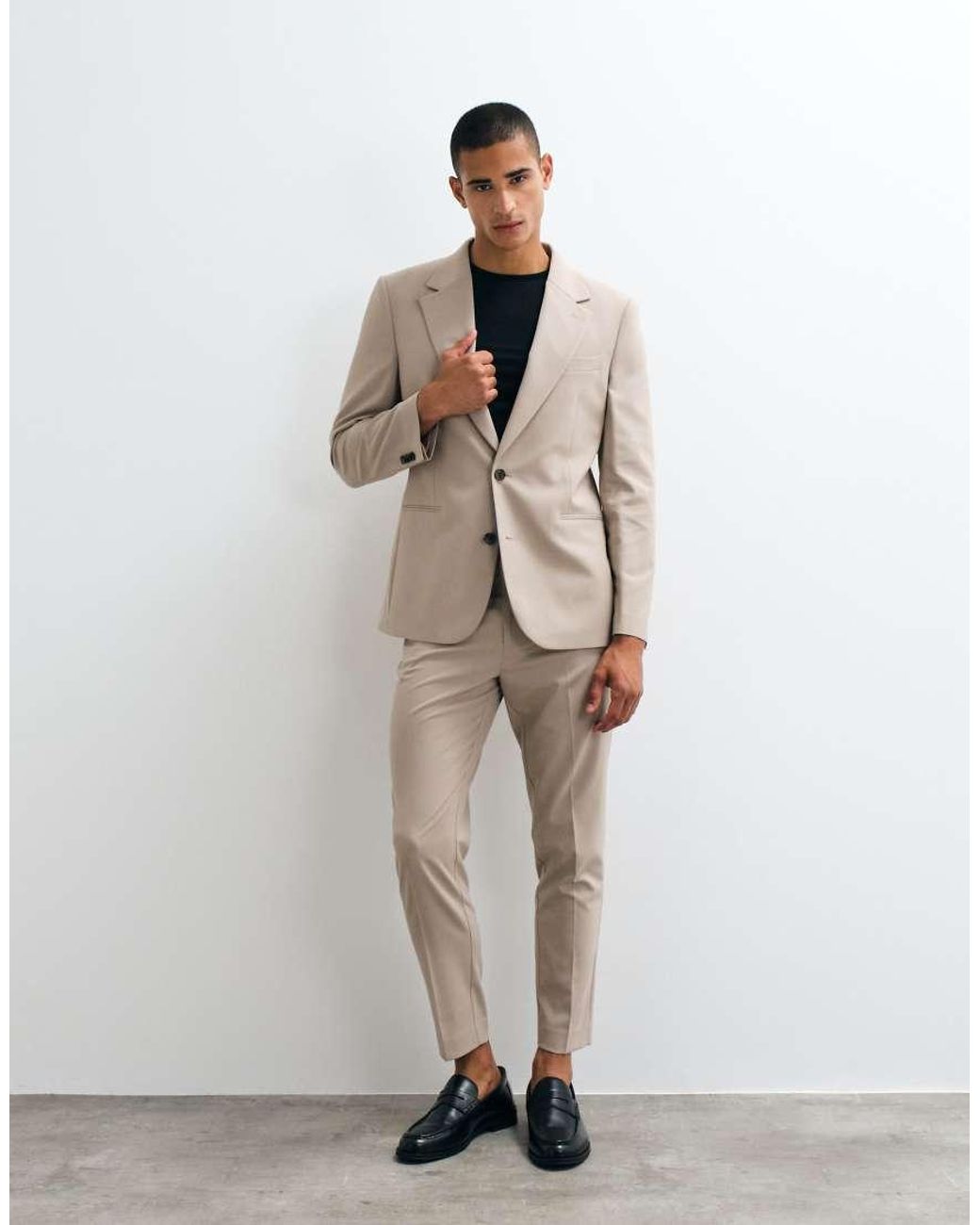 ASOS Natural Slim Suit Blazer for men