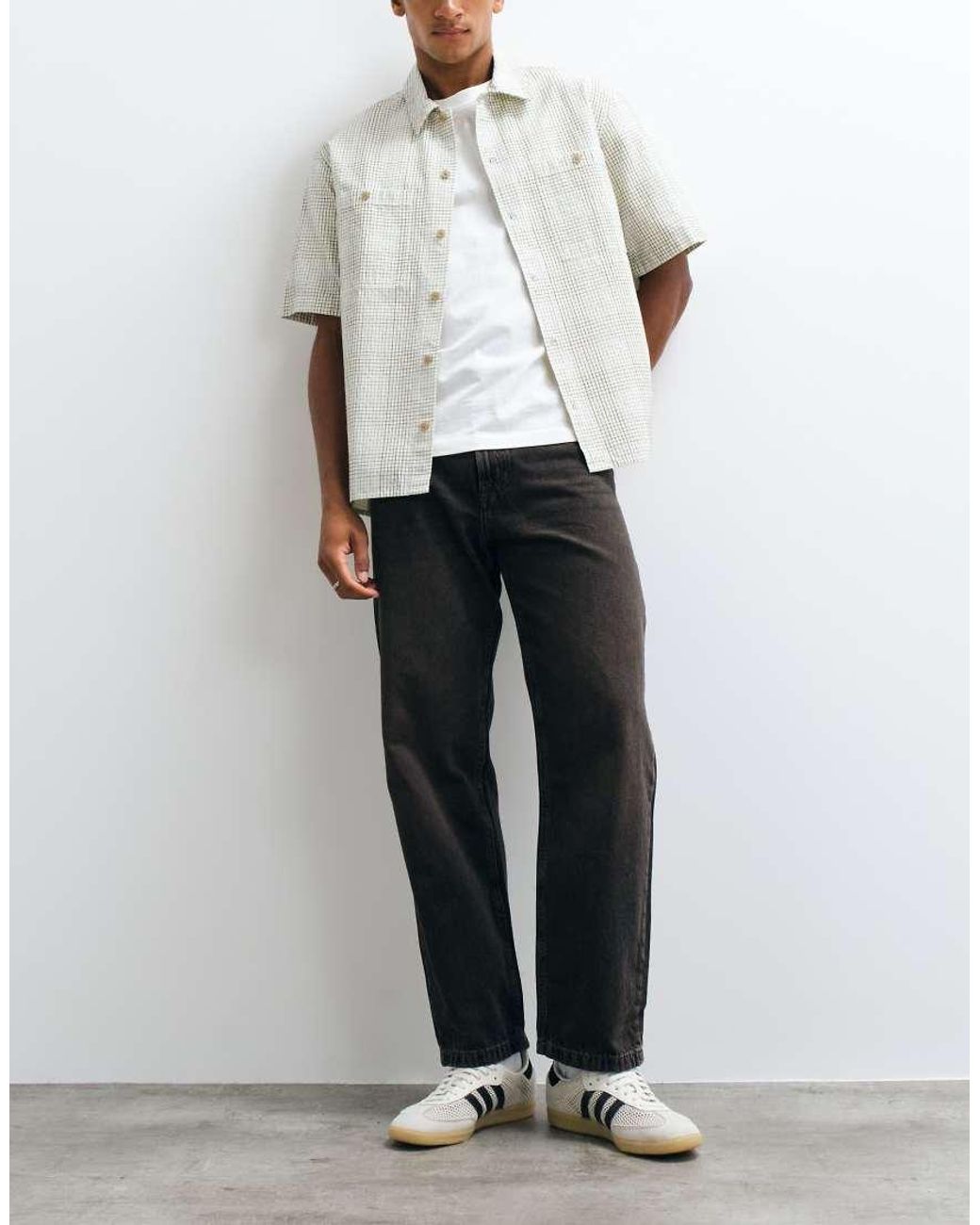 Jack & Jones White Eddie Loose Jeans for men