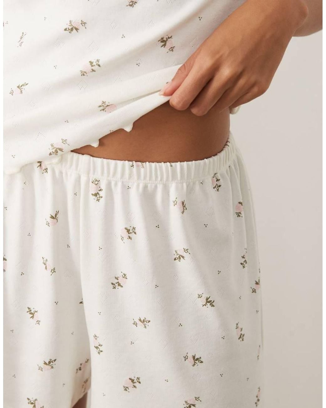 ASOS White Mix & Match Pointelle Pyjama Short
