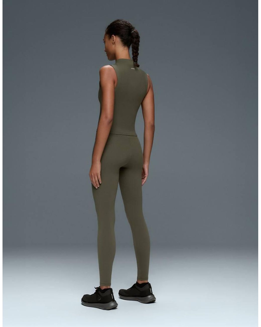 Oysho Green Comfortlux High-waisted Ankle-length leggings