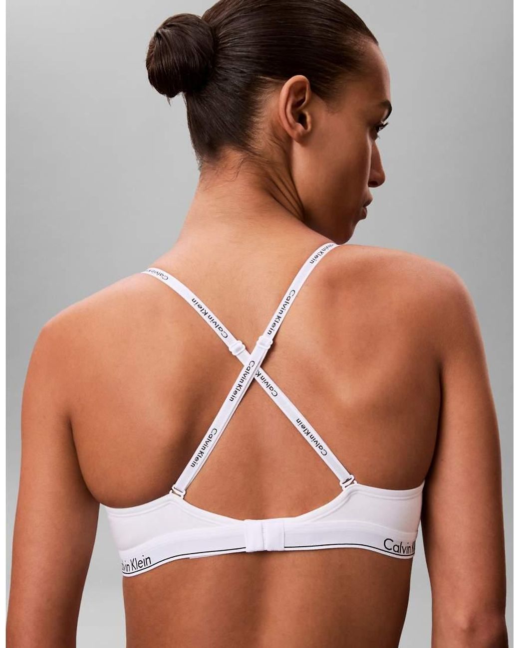 Calvin Klein White Icon Cotton Modal T-shirt Bra