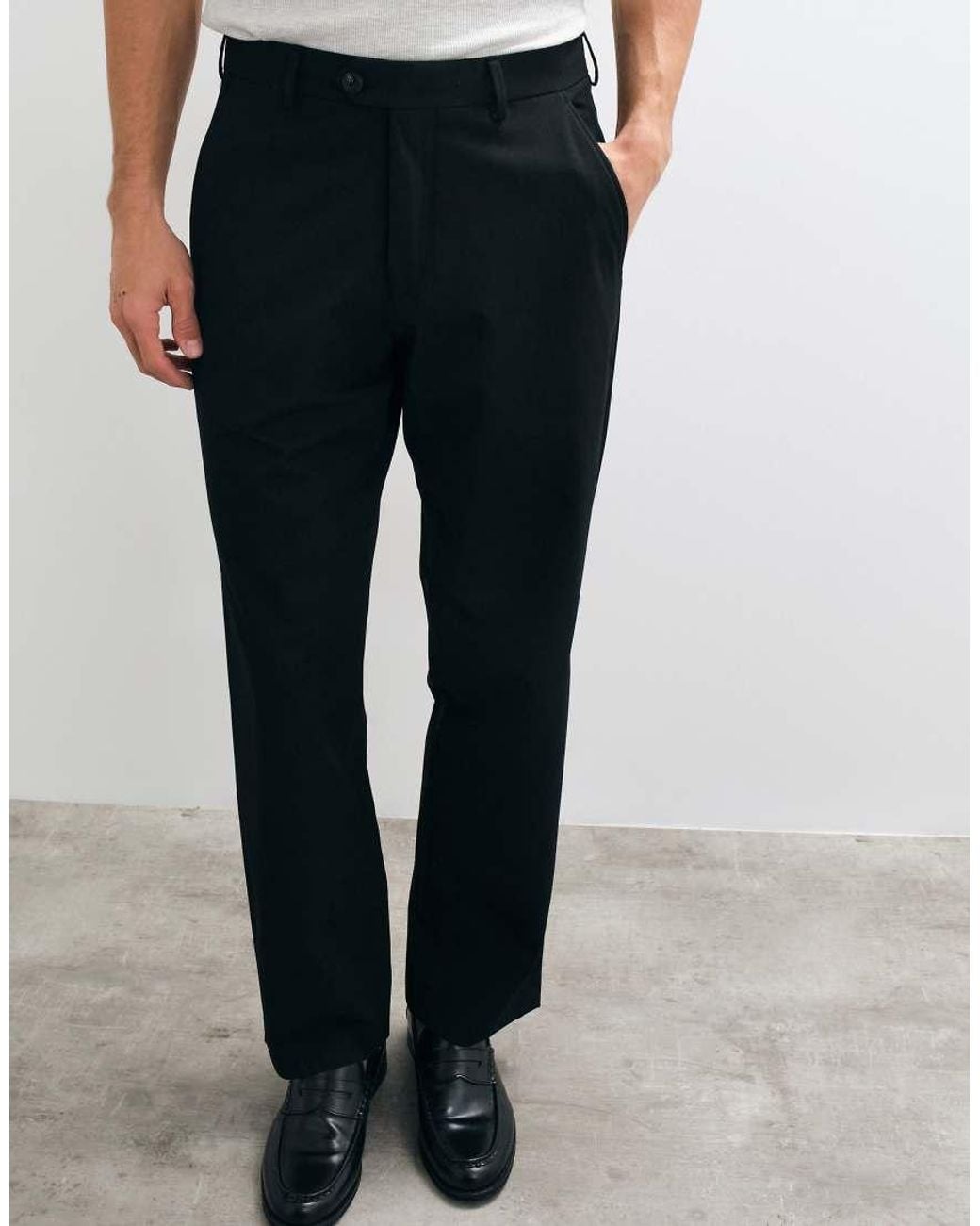 SELECTED Black Co-Ord Relaxed Fit Trousers for men