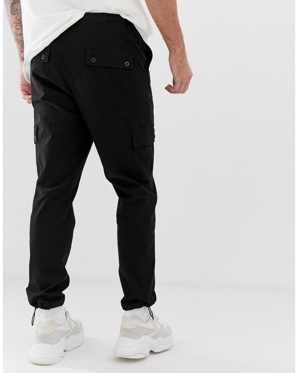 Buy Selected Homme Black Tapered Fit Cargo Pants for Men Online  Tata CLiQ  Luxury