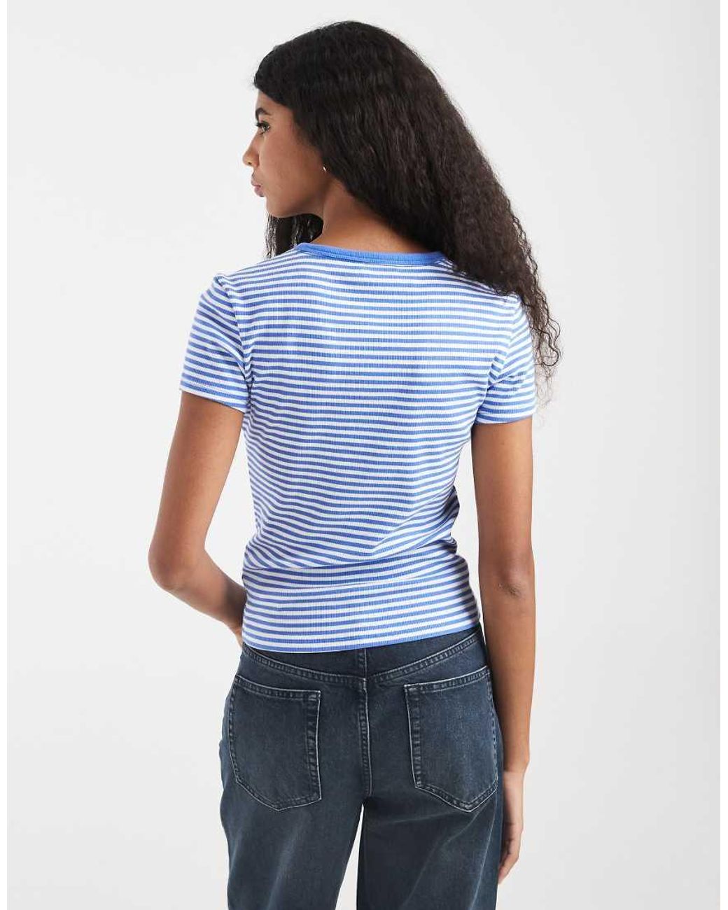 Tommy Hilfiger Blue Essential Rib Slim Fit T-Shirt