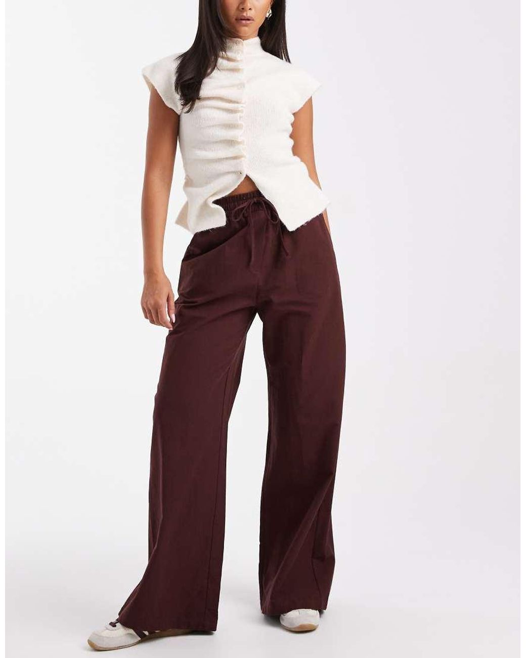 Miss Selfridge Red Wide Leg Trouser