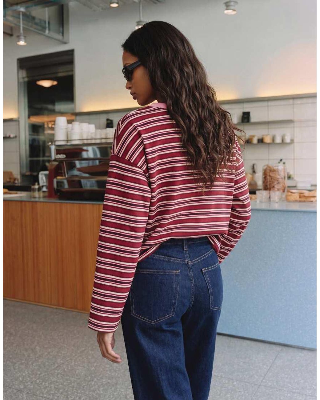 Vero Moda Pink Cotton Oversized Long Sleeve T-shirt