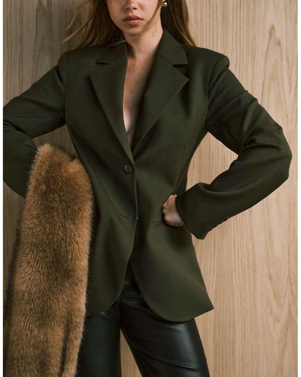ARKET Green Pure Wool Blazer