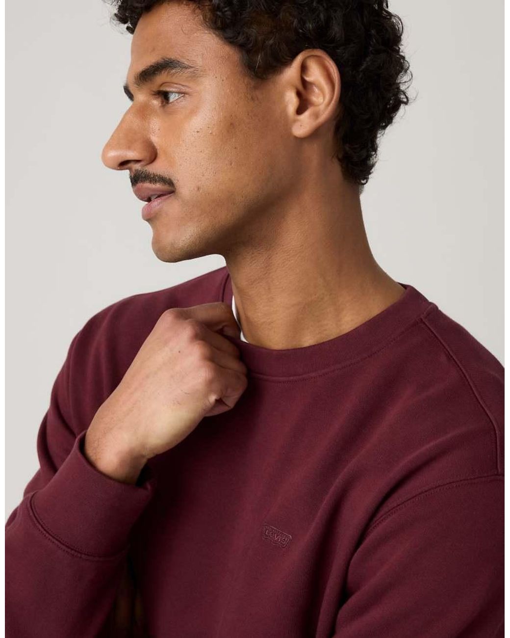 Levi's Red Original Housemark Crewneck Jumper for men