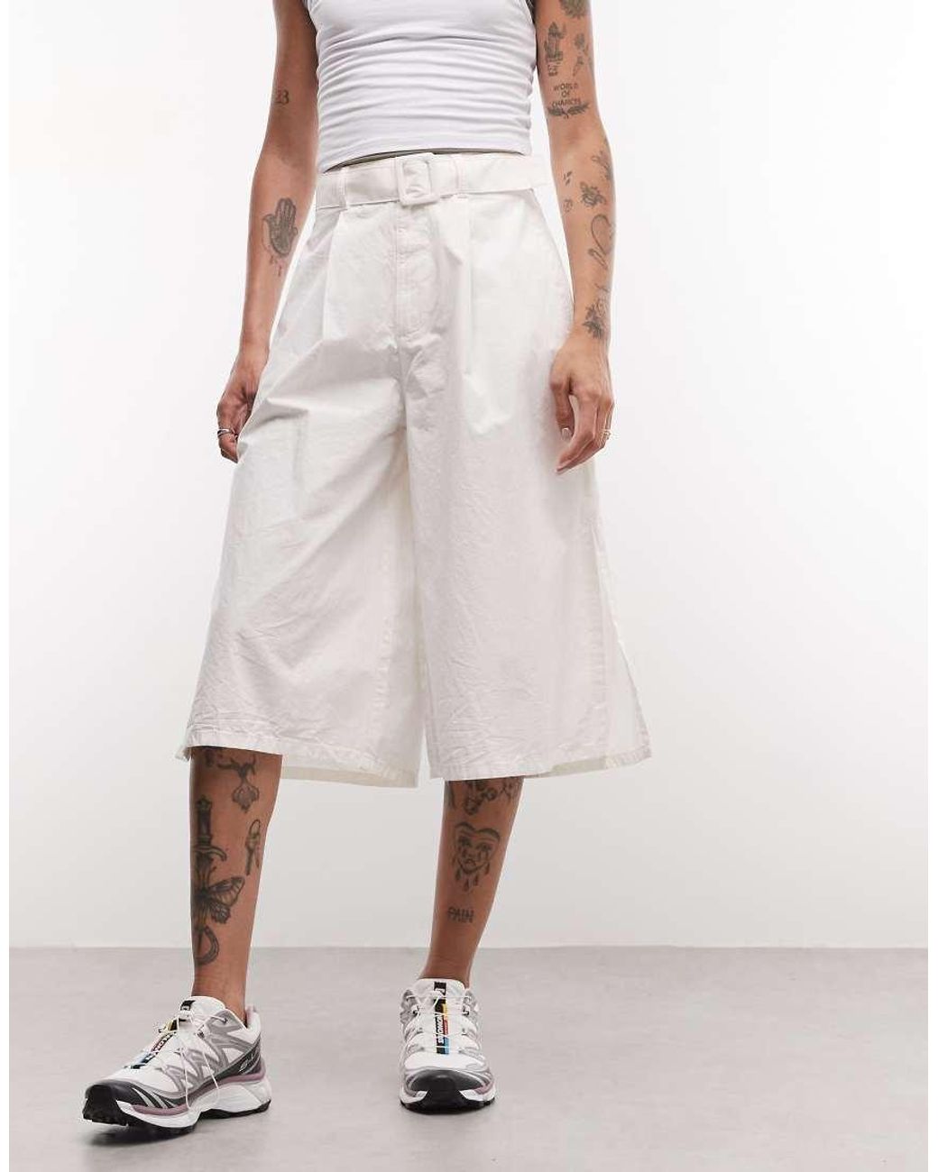 ASOS Nylon Longline Bermudashort in het Pink